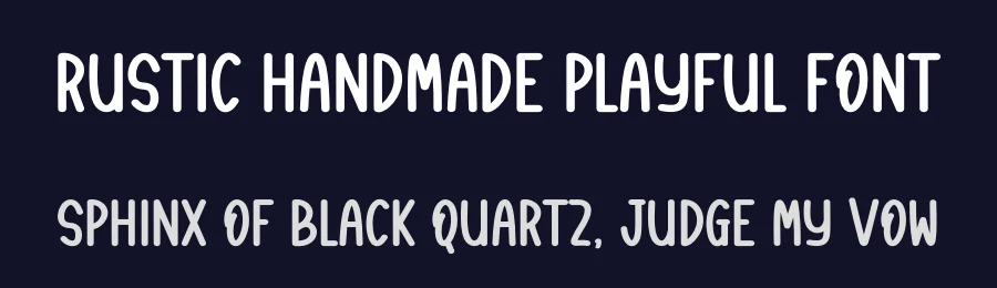 Rustic Handmade Playful Font by freshtypeink — Display Font — thumbnail 2
