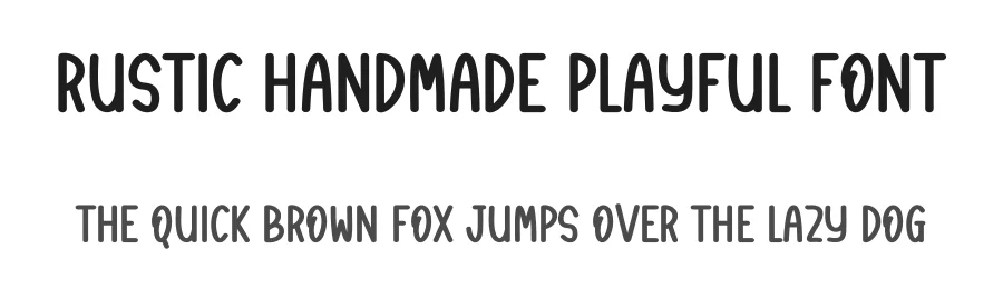 Rustic Handmade Playful Font by freshtypeink — Display Font