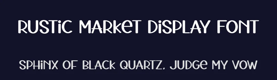 Rustic Market Display Font by creativeletter — Display Font — thumbnail 2