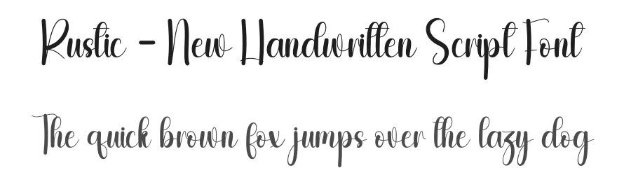 Rustic – New Handwritten Script Font by andikastudio — Script Handwritten Font