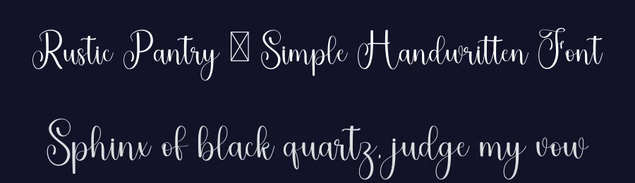 Rustic Pantry – Simple Handwritten Font by freshtypeink — Script Handwritten Font — thumbnail 2