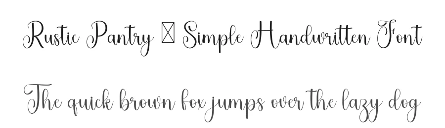 Rustic Pantry – Simple Handwritten Font by freshtypeink — Script Handwritten Font