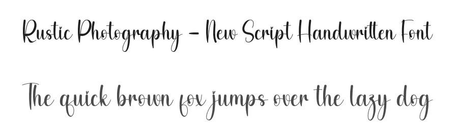 Rustic Photography – New Script Handwritten Font by andikastudio — Script Handwritten Font