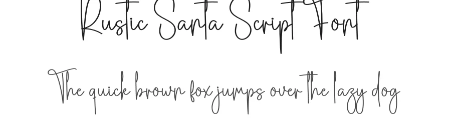 Rustic Santa Script Font by creativeletter — Script Handwritten Font