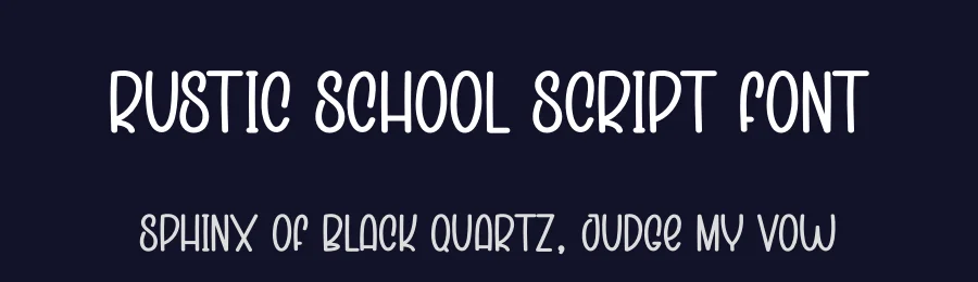 Rustic School Script Font by creativeletter — Display Font — thumbnail 2