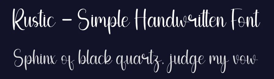 Rustic – Simple Handwritten Font by andikastudio — Script Handwritten Font — thumbnail 2