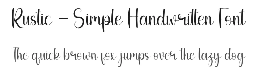 Rustic – Simple Handwritten Font by andikastudio — Script Handwritten Font