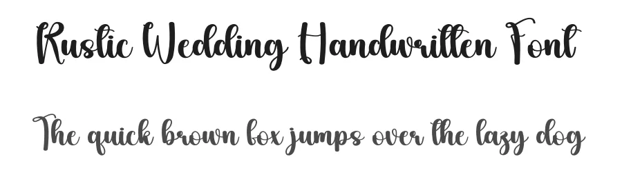 Rustic Wedding Handwritten Font by creativeletter — Script Handwritten Font