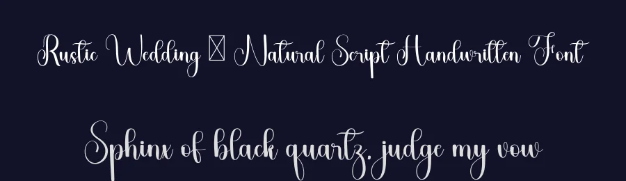 Rustic Wedding – Natural Script Handwritten Font by freshtypeink — Script Handwritten Font — thumbnail 2