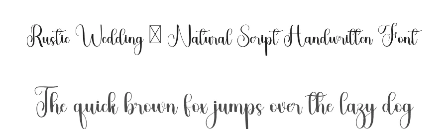 Rustic Wedding – Natural Script Handwritten Font by freshtypeink — Script Handwritten Font