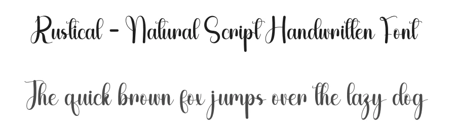Rustical – Natural Script Handwritten Font by andikastudio — Script Handwritten Font