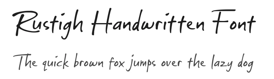 Rustigh Handwritten Font by Ketapel — Script Handwritten Font