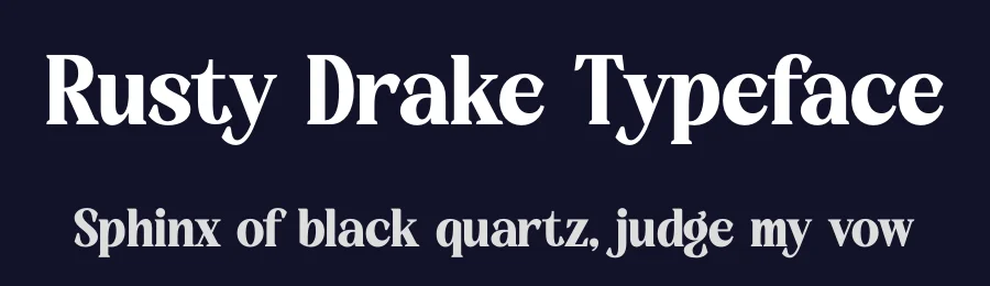 Rusty Drake Typeface by timelesstype.co — Display Font — thumbnail 2