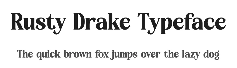 Rusty Drake Typeface by timelesstype.co — Display Font