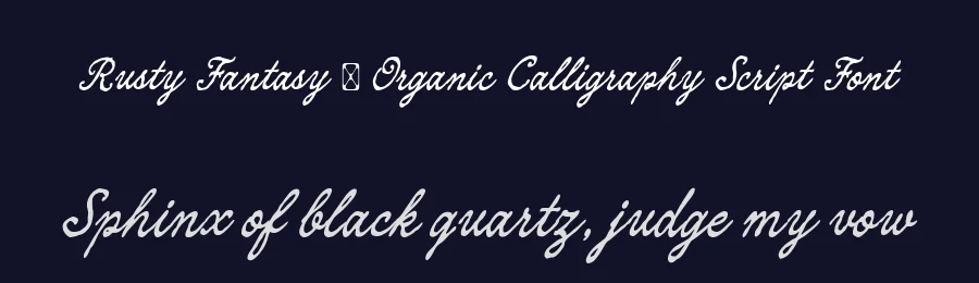 Rusty Fantasy — Organic Calligraphy Script Font by Blankids — Script Handwritten Font — thumbnail 2