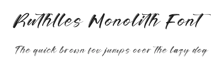 Ruthlles Monolith Font by letterenastudios — Script Handwritten Font