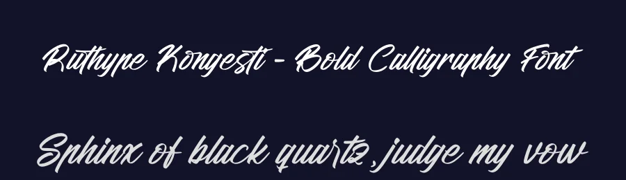 Ruthype Kongesti – Bold Calligraphy Font by stylishtype.co — Script Handwritten Font — thumbnail 2