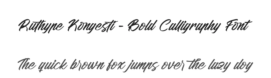 Ruthype Kongesti – Bold Calligraphy Font by stylishtype.co — Script Handwritten Font