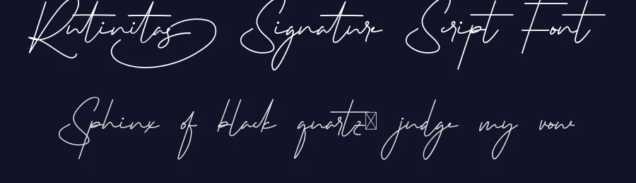 Rutinitas Signature Script Font by CalligraphyFonts.net — Script Handwritten Font — thumbnail 2