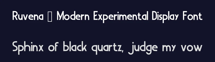 Ruvena – Modern Experimental Display Font by idealistudio — Display Font — thumbnail 2