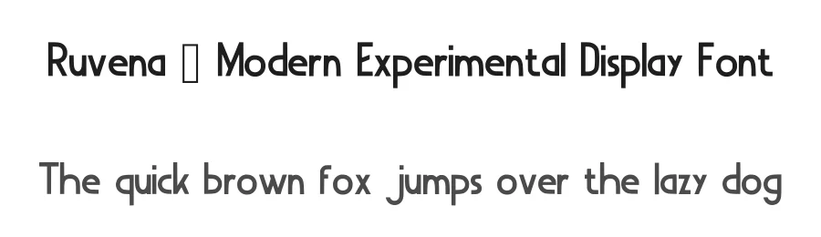 Ruvena – Modern Experimental Display Font by idealistudio — Display Font