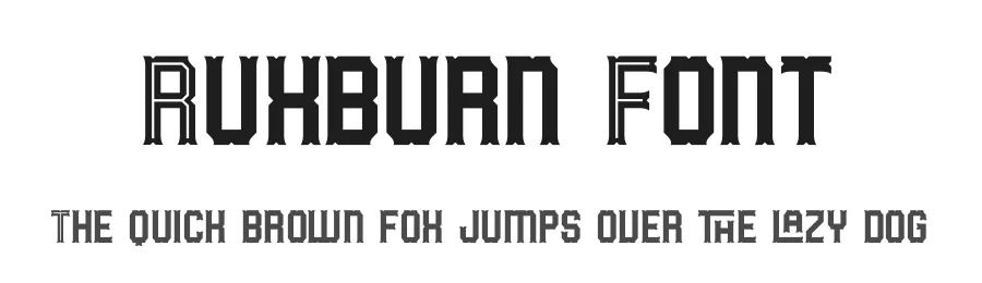 Ruxburn Font by mooneseye666 — Display Font