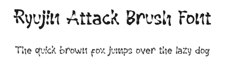 Ryujin Attack Brush Font by jetsmax — Script Handwritten Font