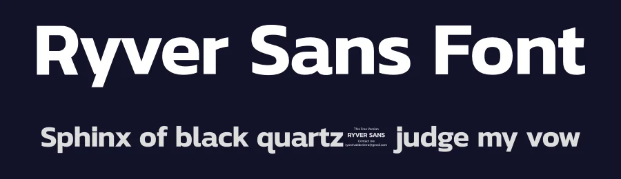 Ryver Sans Font by Ryan Rivaldo Vierra — Sans Serif Font — thumbnail 2
