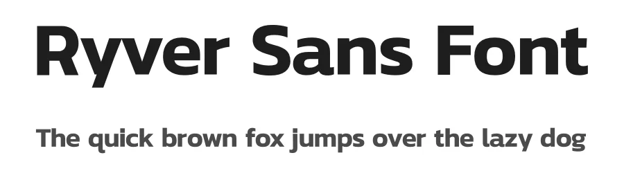 Ryver Sans Font by Ryan Rivaldo Vierra — Sans Serif Font