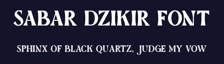 Sabar Dzikir Font by Maryamtype Studio — Display Font — thumbnail 2