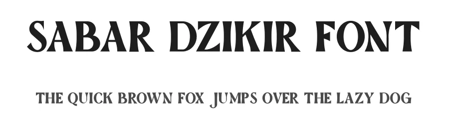 Sabar Dzikir Font by Maryamtype Studio — Display Font