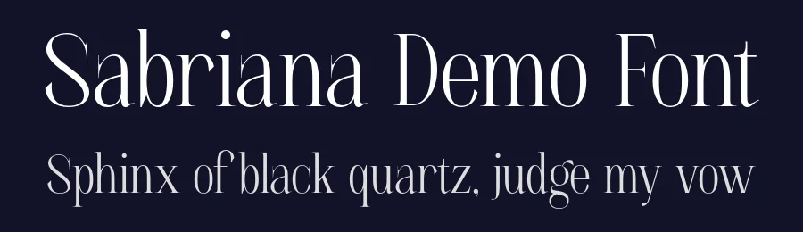 Sabriana Demo Font by Objectype Studio — Serif Font — thumbnail 2