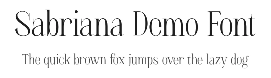 Sabriana Demo Font by Objectype Studio — Serif Font