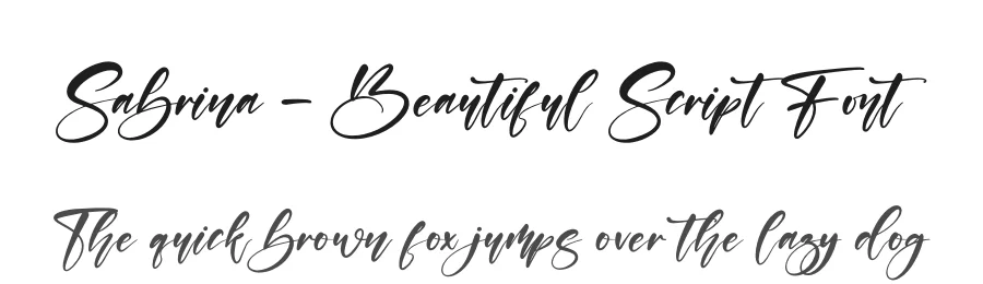 Sabrina – Beautiful Script Font by afterpaper — Script Handwritten Font
