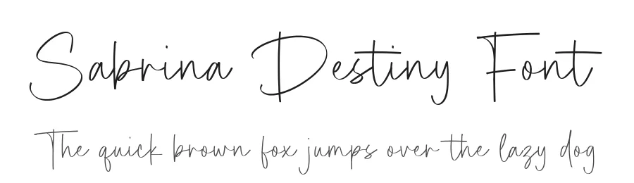 Sabrina Destiny Font by Timur type — Script Handwritten Font