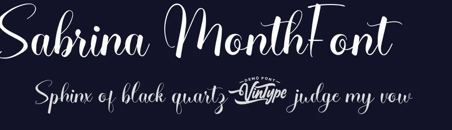 Sabrina Month Font by VinType — Script Handwritten Font — thumbnail 2