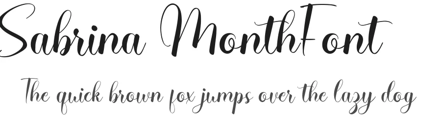 Sabrina Month Font by VinType — Script Handwritten Font