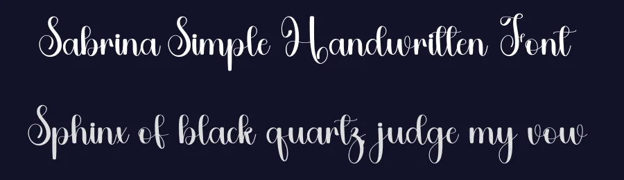 Sabrina Simple Handwritten Font by freshtypeink — Script Handwritten Font — thumbnail 2
