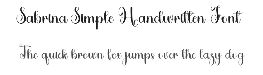 Sabrina Simple Handwritten Font by freshtypeink — Script Handwritten Font