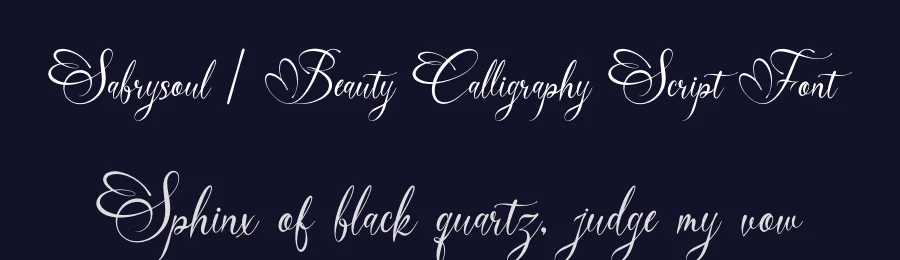 Sabrysoul | Beauty Calligraphy Script Font by Gracetypestudio — Script Handwritten Font — thumbnail 2