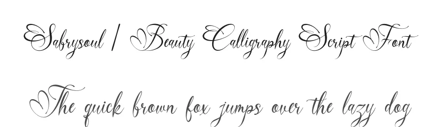 Sabrysoul | Beauty Calligraphy Script Font by Gracetypestudio — Script Handwritten Font