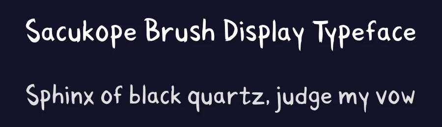 Sacukope Brush Display Typeface by Mei Suseno — Decorative Font — thumbnail 2