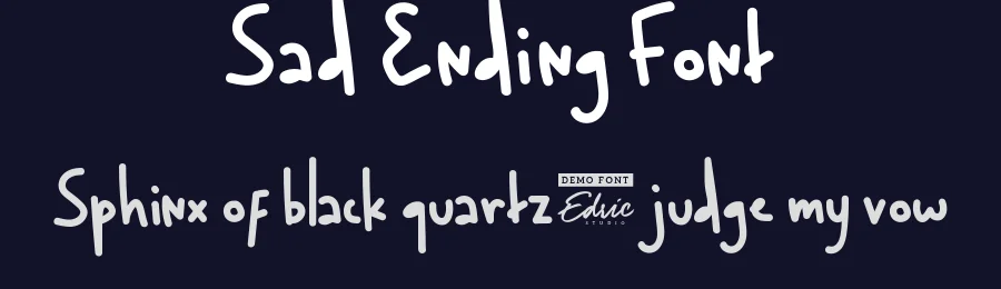 Sad Ending Font by edricstudio — Display Font — thumbnail 2