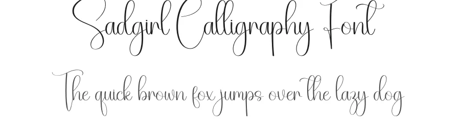 Sadgirl Calligraphy Font by creativeletter — Script Handwritten Font
