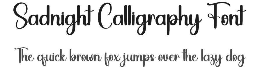 Sadnight Calligraphy Font by andikastudio — Script Handwritten Font
