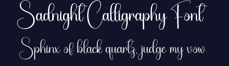 Sadnight Calligraphy Font by creativeletter — Script Handwritten Font — thumbnail 2