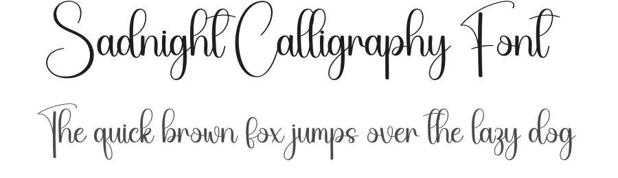 Sadnight Calligraphy Font by creativeletter — Script Handwritten Font