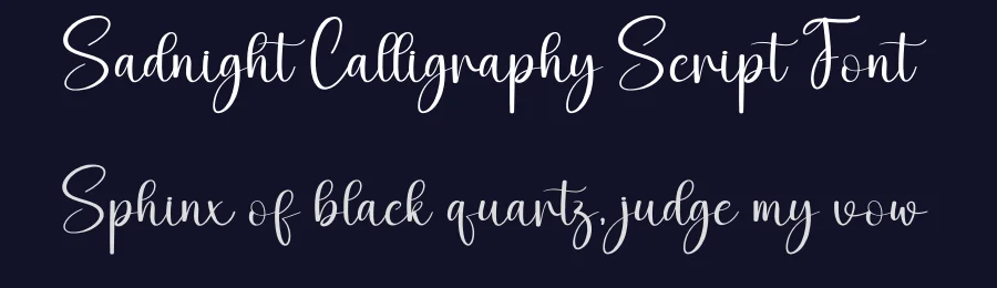 Sadnight Calligraphy Script Font by creativeletter — Script Handwritten Font — thumbnail 2