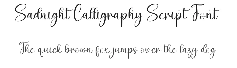 Sadnight Calligraphy Script Font by creativeletter — Script Handwritten Font