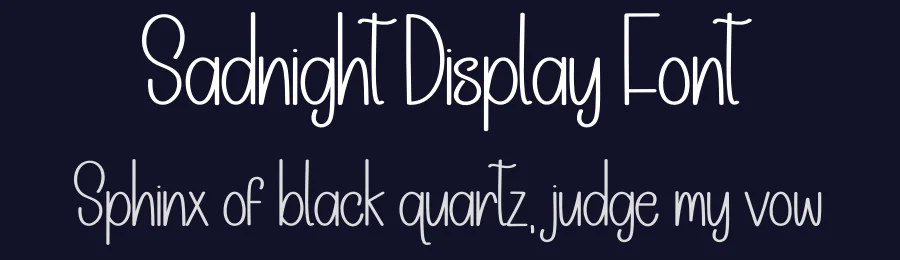 Sadnight Display Font by creativeletter — Display Font — thumbnail 2